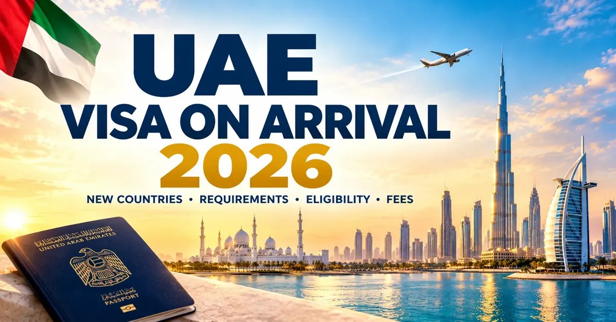 UAE Visa on Arrival 2026: New Eligible Nationalities, Conditions & Requirements